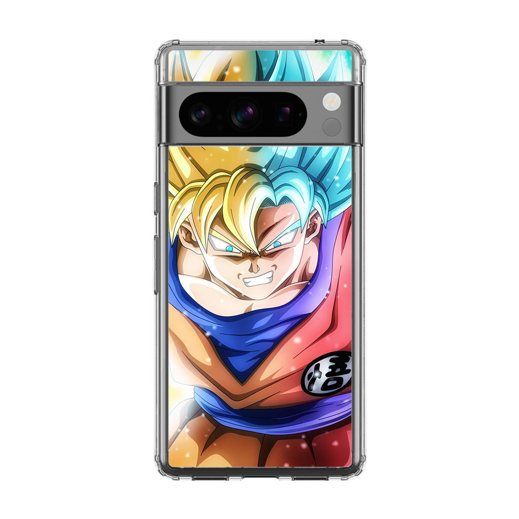 Goku SSJ 1 to SSJ Blue Google Pixel 8 Pro Case