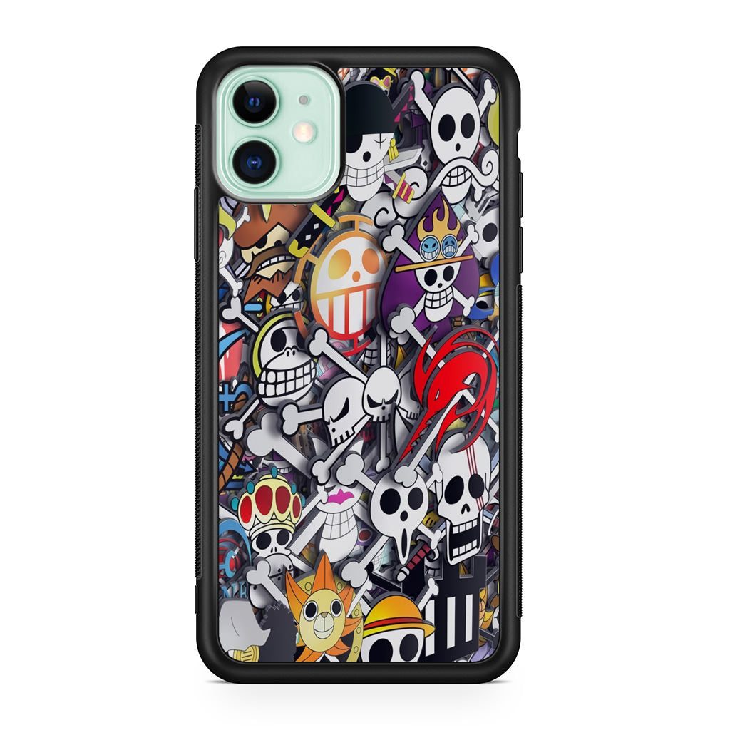 All Pirate Symbols One Piece iPhone 11 Case