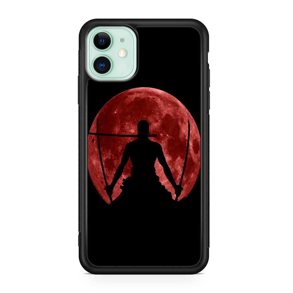 Silhouette Of Zoro In Santoryu Mode iPhone 11 Case