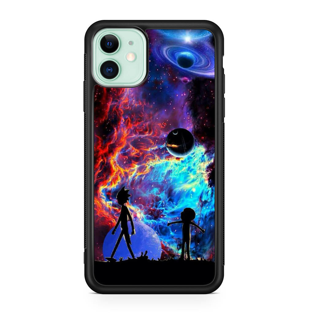 Rick And Morty Flat Galaxy iPhone 12 mini Case