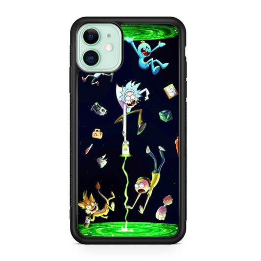 Rick And Morty Portal Fall iPhone 11 Case