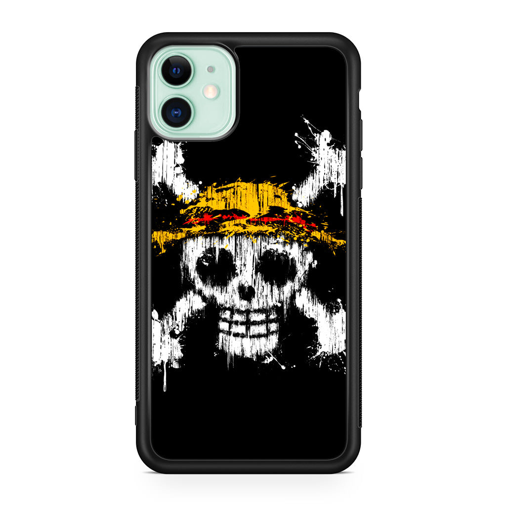 Straw Hat Pirate Logo Paint iPhone 11 Case