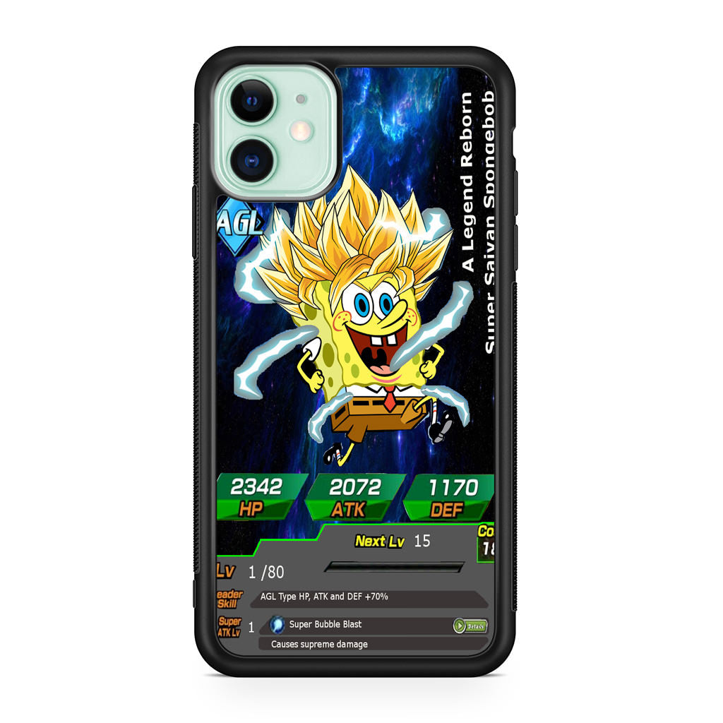 Super Saiyan Spongebob Card iPhone 11 Case