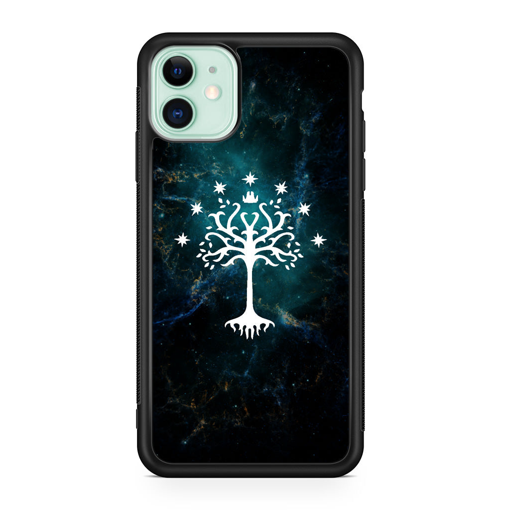 White Tree Of Gondor In Space Nebula iPhone 11 Case