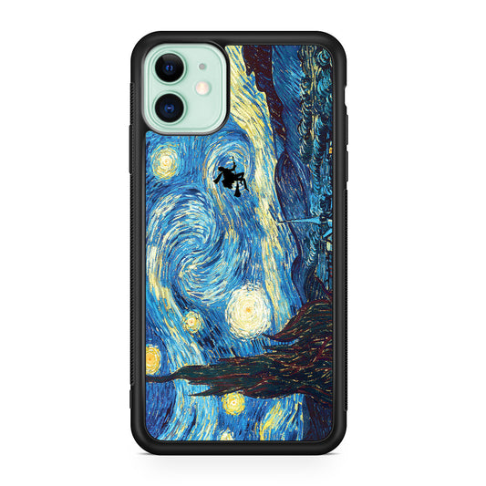 Witch Flying In Van Gogh Starry Night iPhone 12 mini Case