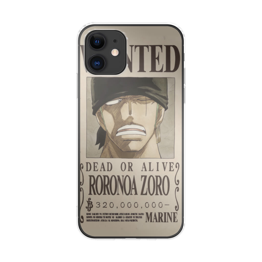 Roronoa Zoro Bounty iPhone 11 Case
