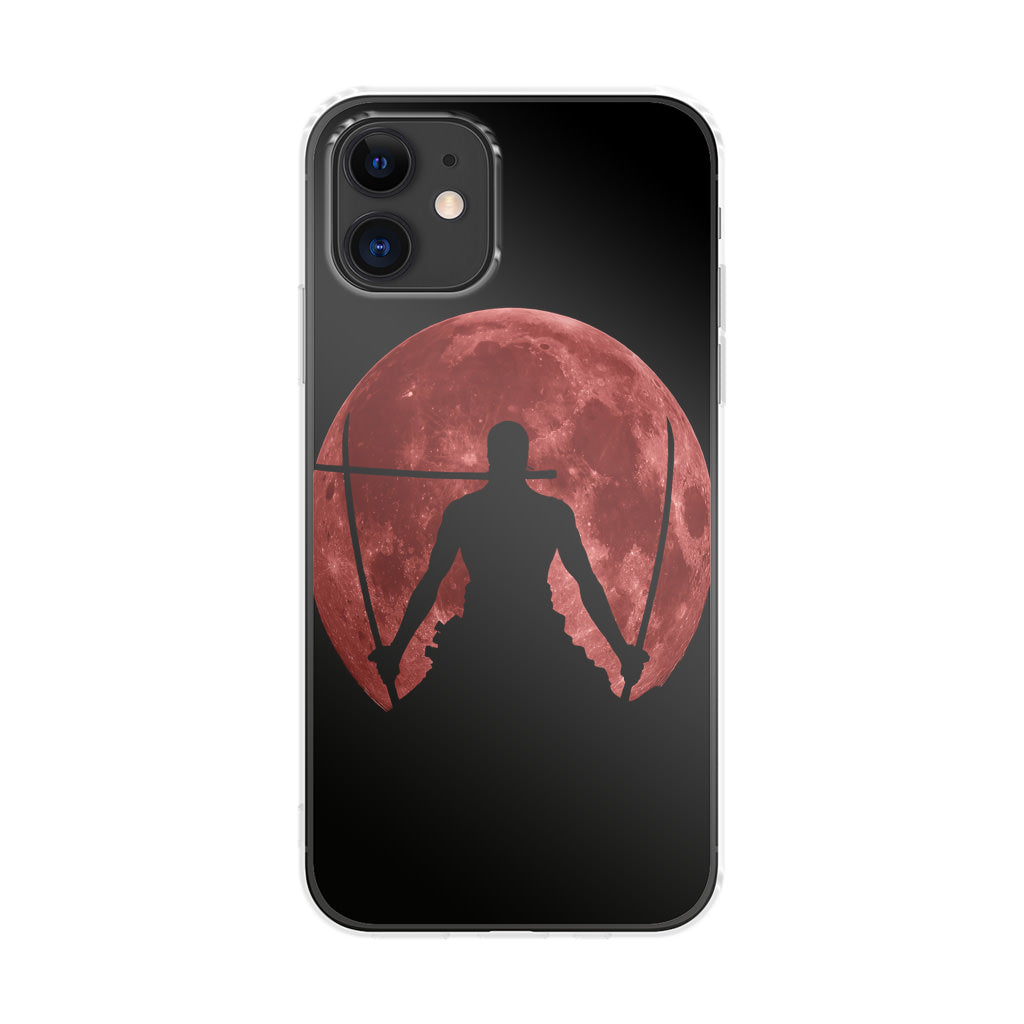 Silhouette Of Zoro In Santoryu Mode iPhone 11 Case