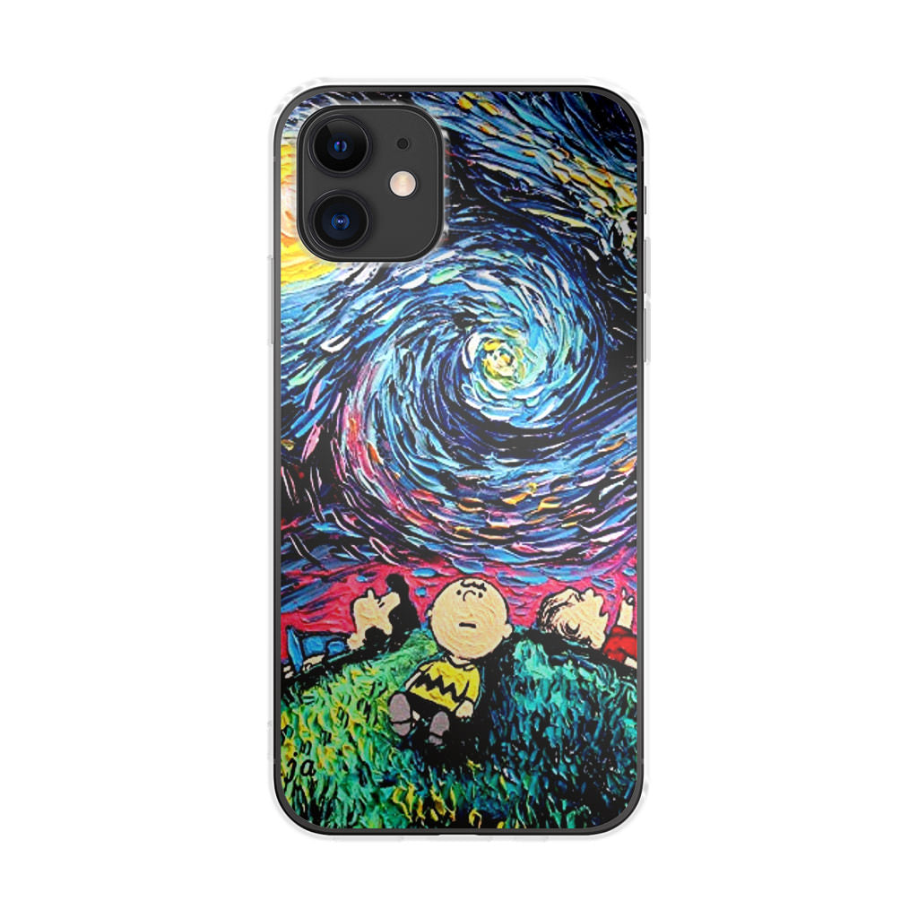 Peanuts At Starry Night iPhone 11 Case