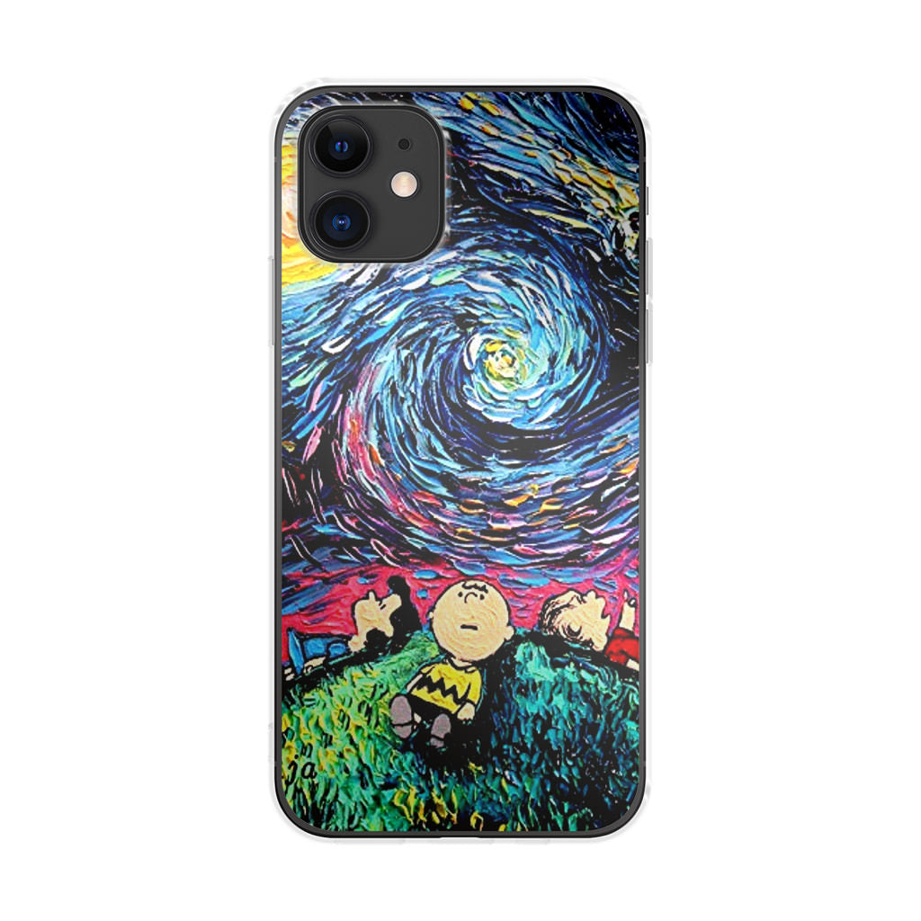 Peanuts At Starry Night iPhone 12 mini Case