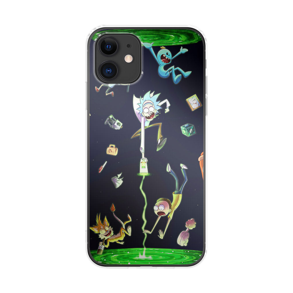 Rick And Morty Portal Fall iPhone 12 Case