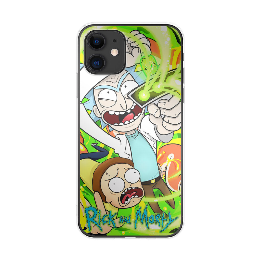 Rick And Morty Shoot Portal Gun iPhone 12 Case