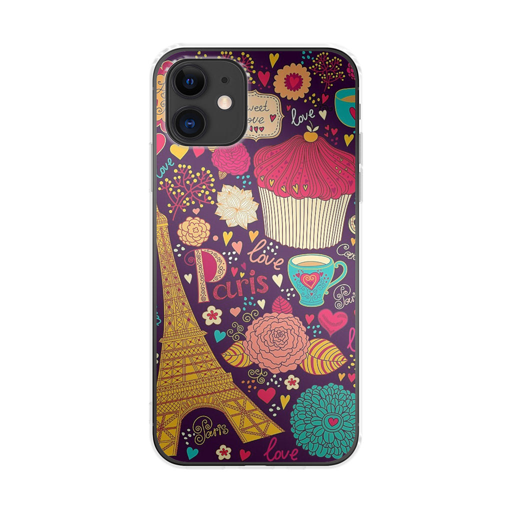 Vintage Love In Paris iPhone 11 Case