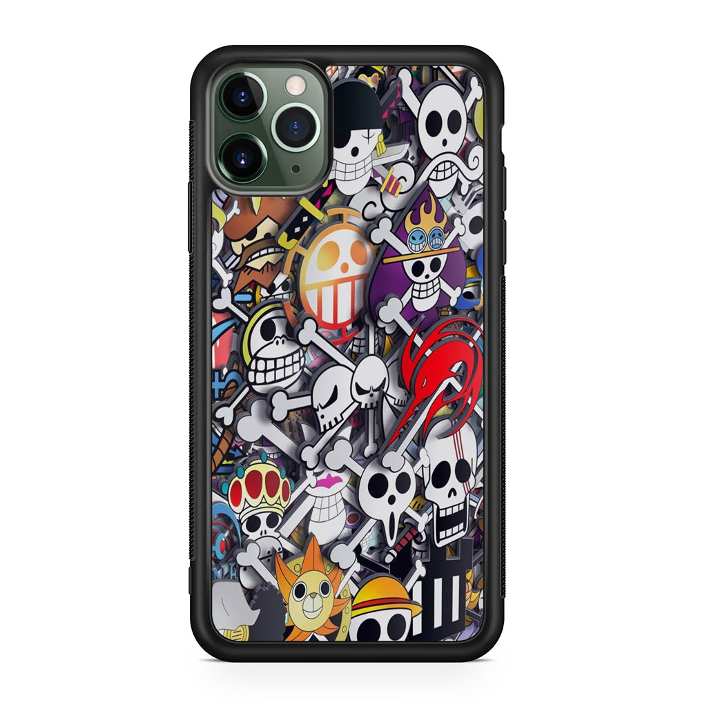 All Pirate Symbols One Piece iPhone 11 Pro Max Case