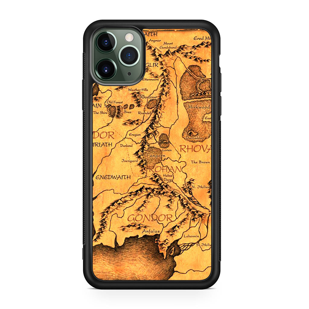Middle Earth Map Hobbit iPhone 11 Pro Max Case