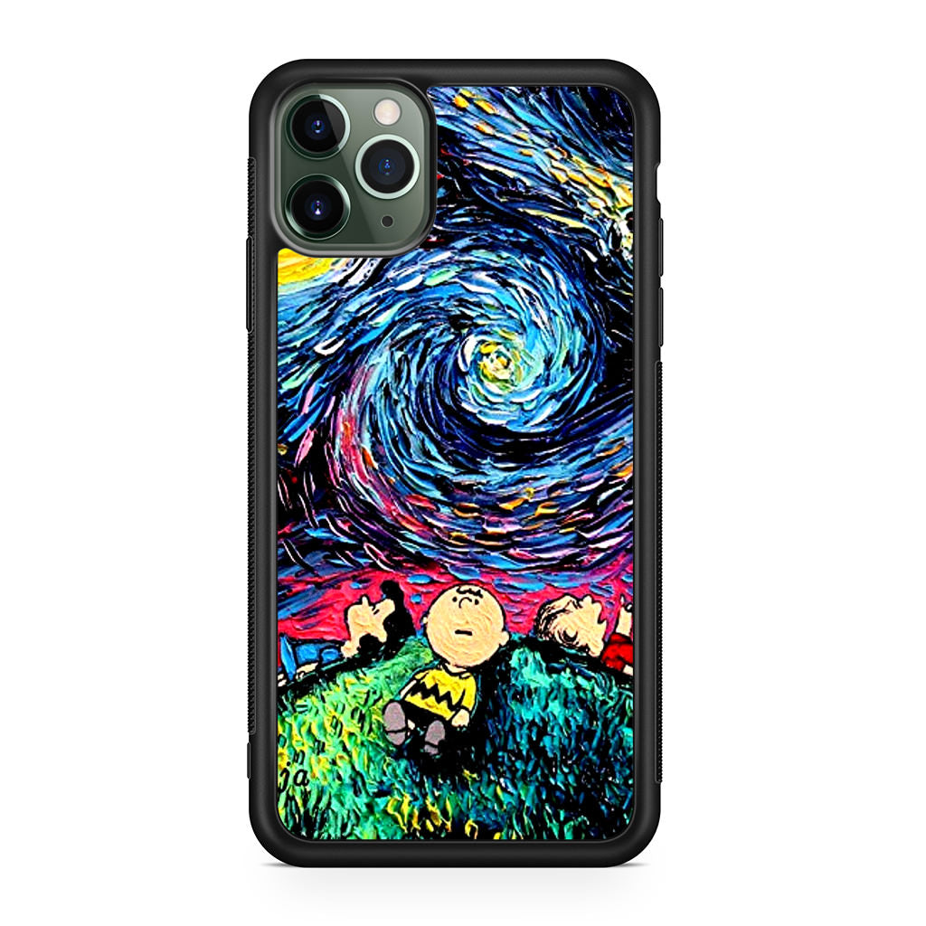 Peanuts At Starry Night iPhone 11 Pro Case