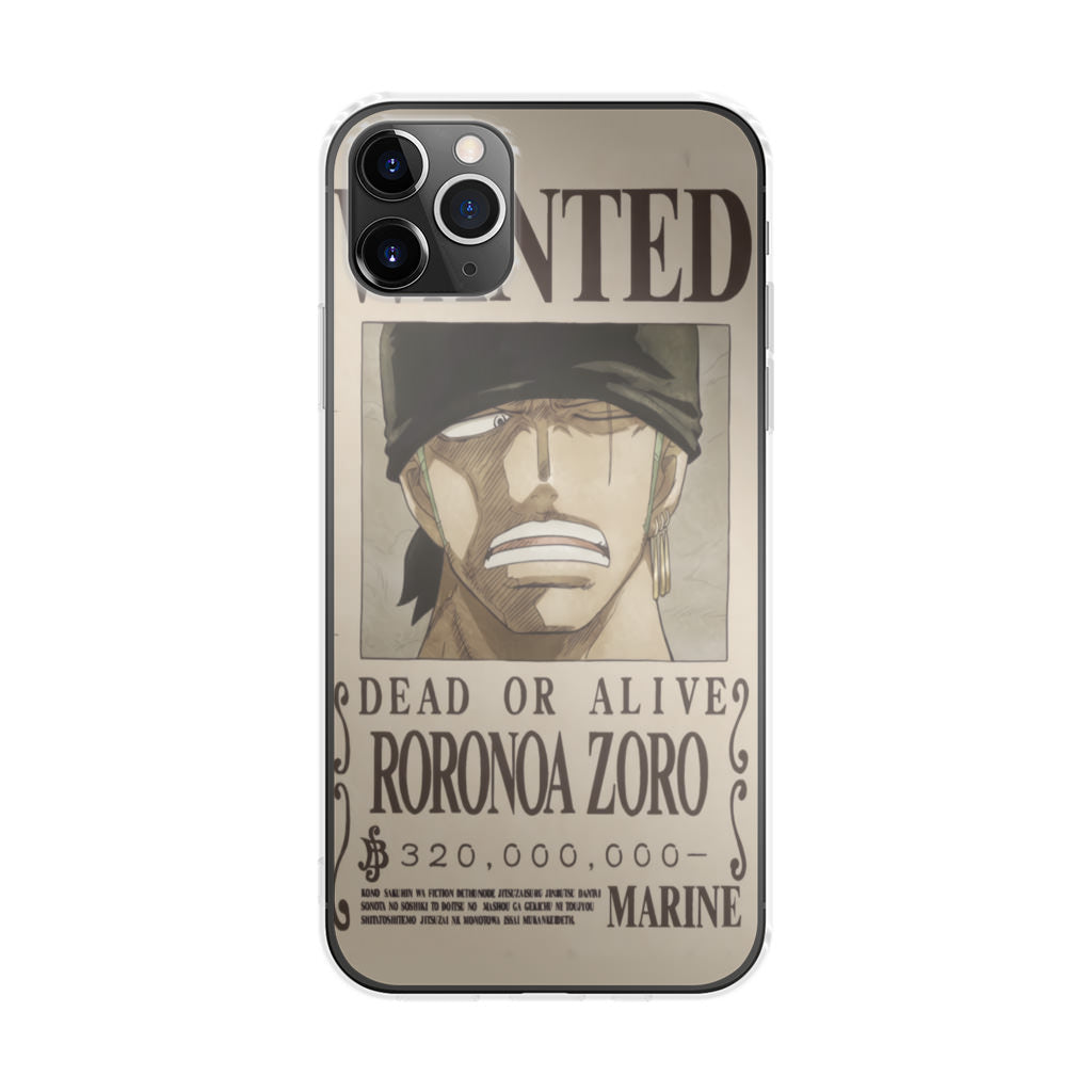 Roronoa Zoro Bounty iPhone 11 Pro Case