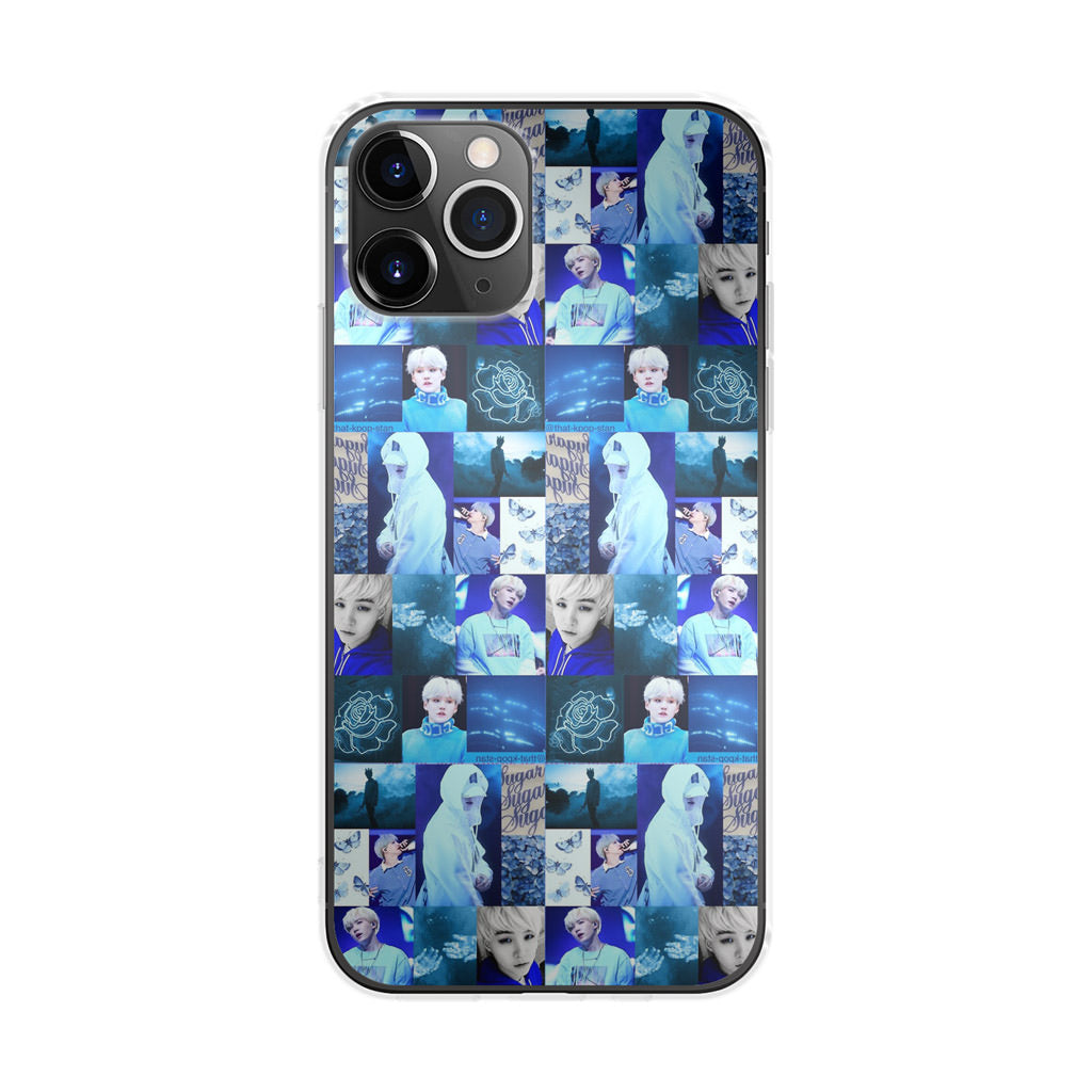 BTS Suga Blue Aesthetic Collage iPhone 11 Pro Max Case