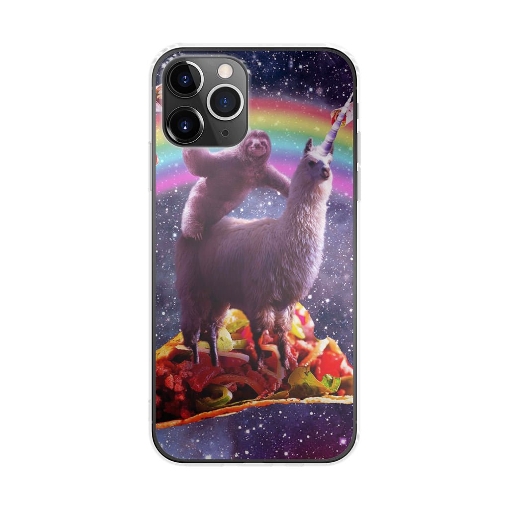 LLama And Sloth On Space iPhone 11 Pro Case