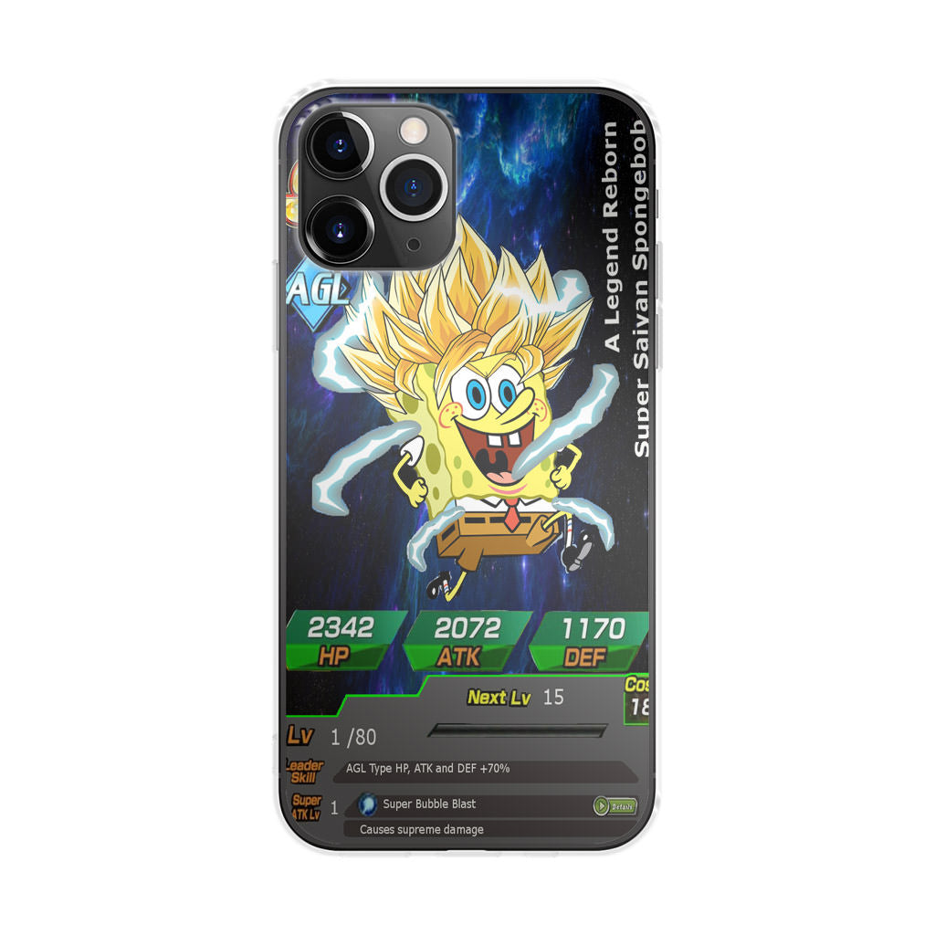 Super Saiyan Spongebob Card iPhone 11 Pro Case