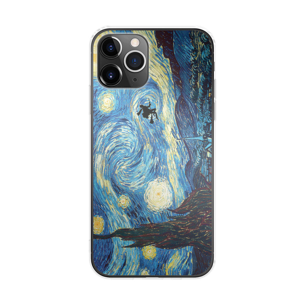 Witch Flying In Van Gogh Starry Night iPhone 11 Pro Case