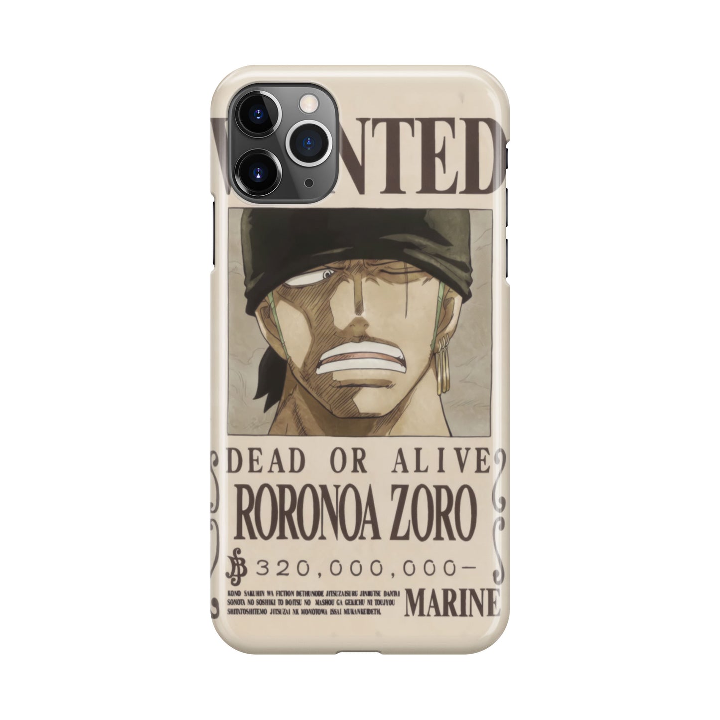 Roronoa Zoro Bounty iPhone 11 Pro Max Case
