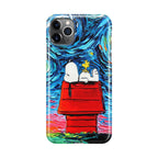 Dog Lying Under Starry Night Van Gogh iPhone 11 Pro Max Case