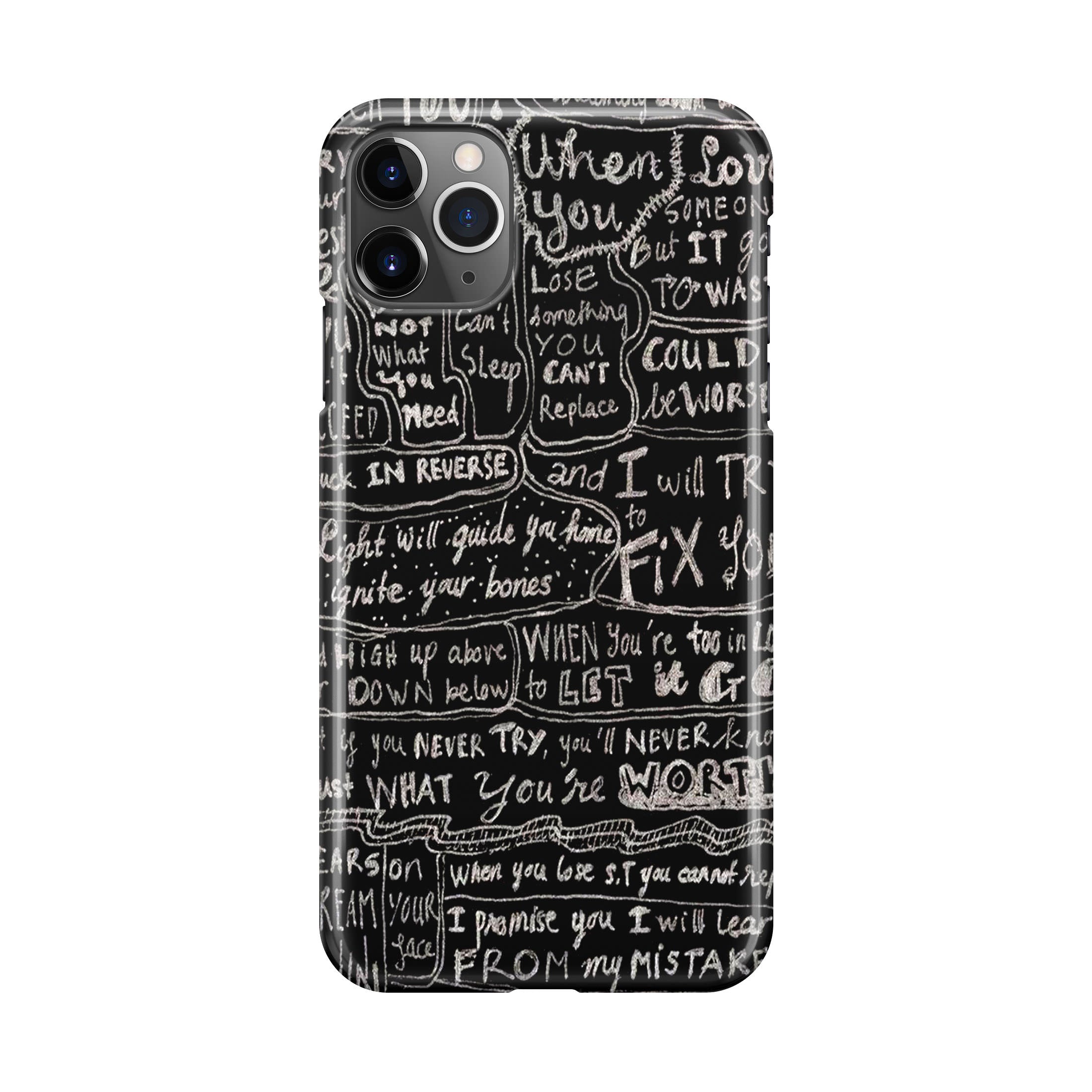 Fix You Lyrics iPhone 11 Pro Max Case