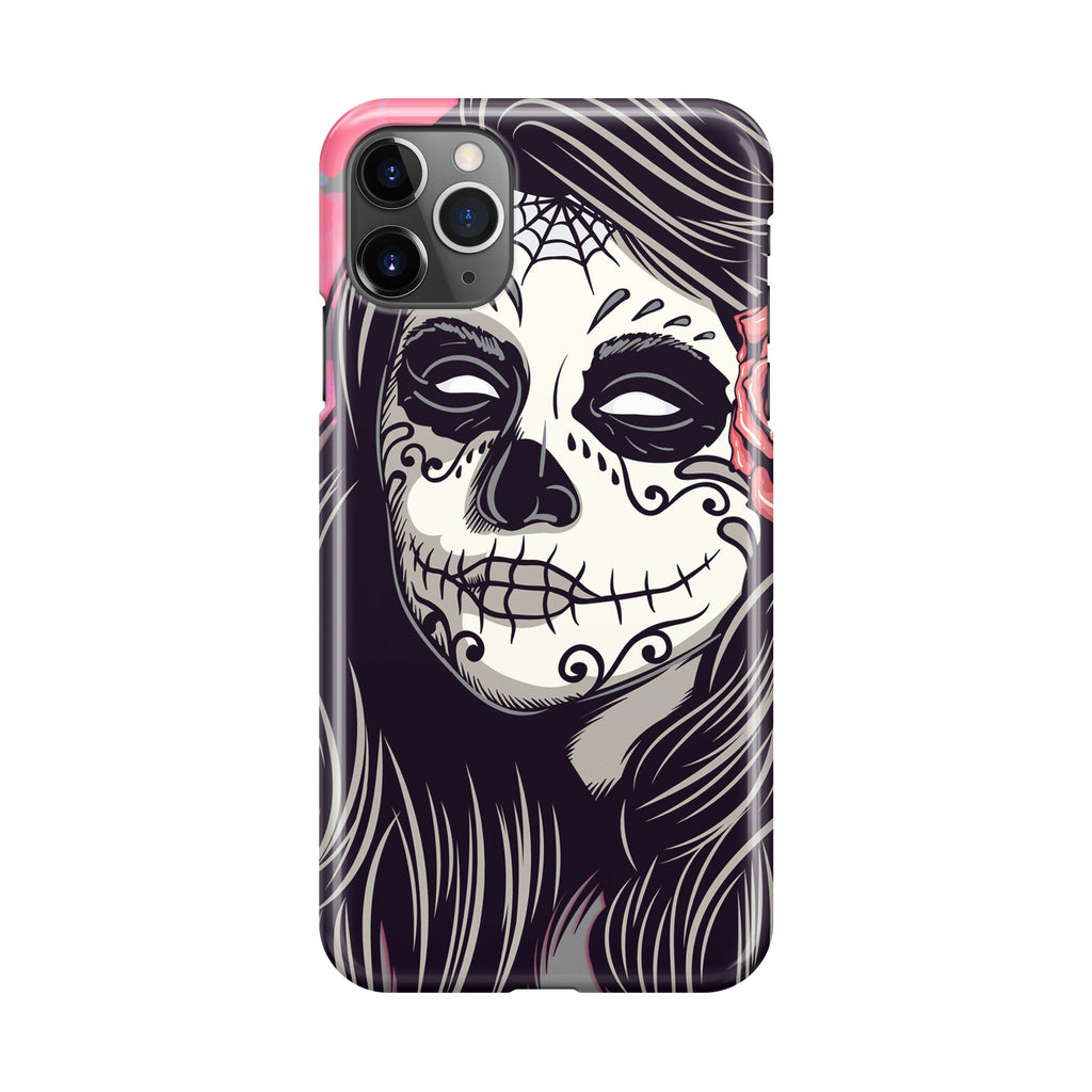 Girl Skull Flower iPhone 11 Pro Case