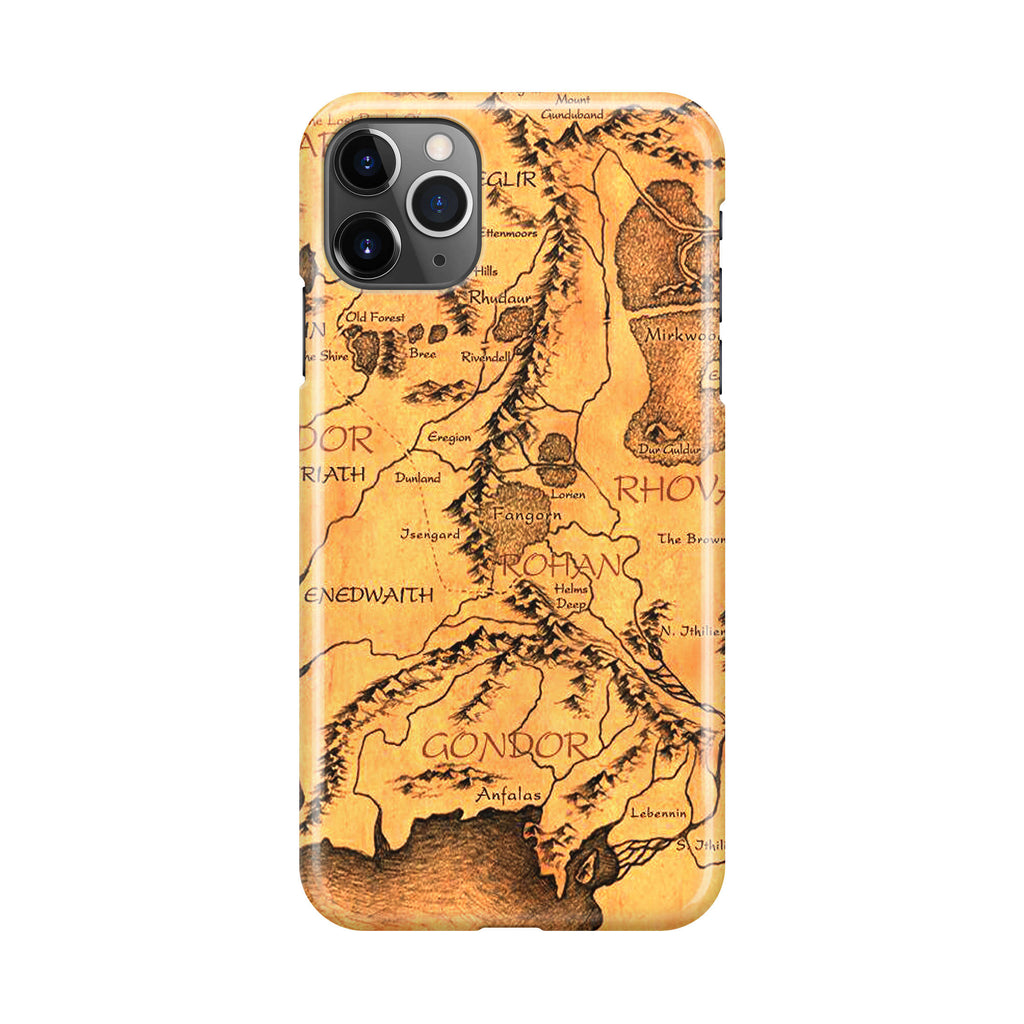 Middle Earth Map Hobbit iPhone 11 Pro Max Case