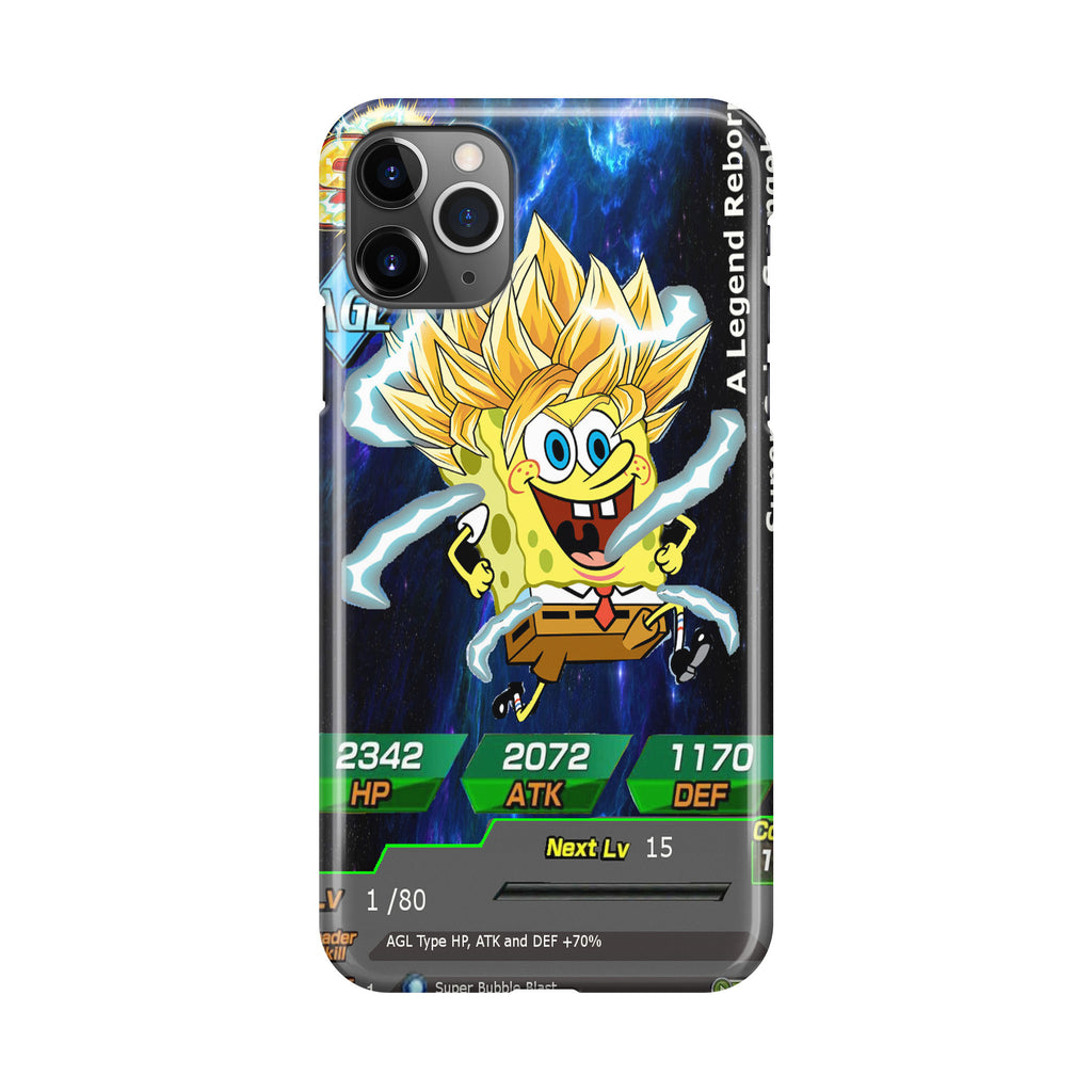 Super Saiyan Spongebob Card iPhone 11 Pro Max Case
