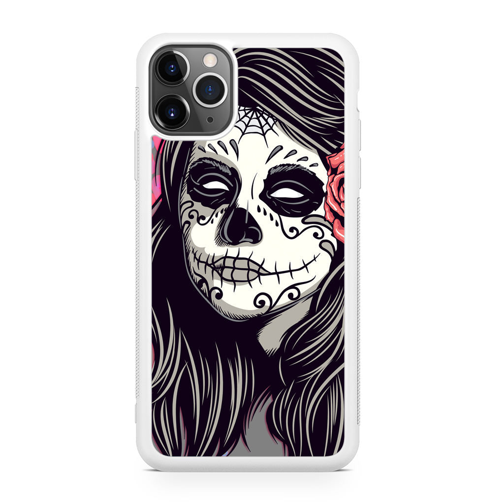 Girl Skull Flower iPhone 11 Pro Case