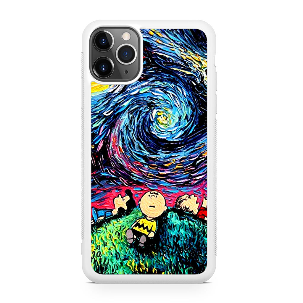 Peanuts At Starry Night iPhone 11 Pro Max Case