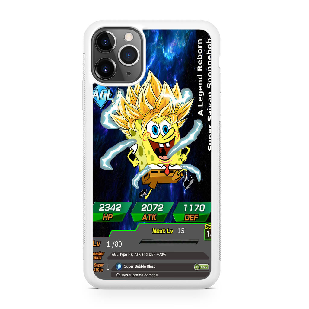 Super Saiyan Spongebob Card iPhone 11 Pro Case