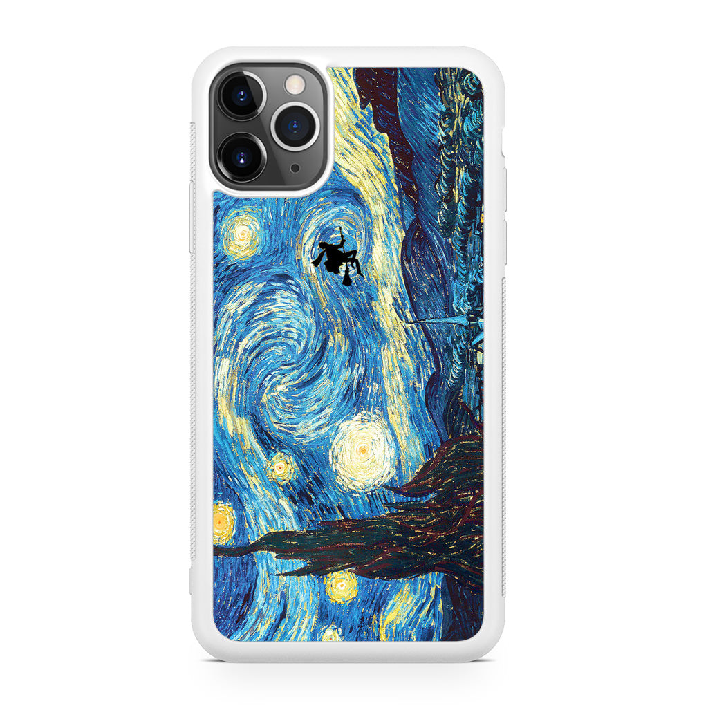 Witch Flying In Van Gogh Starry Night iPhone 11 Pro Max Case