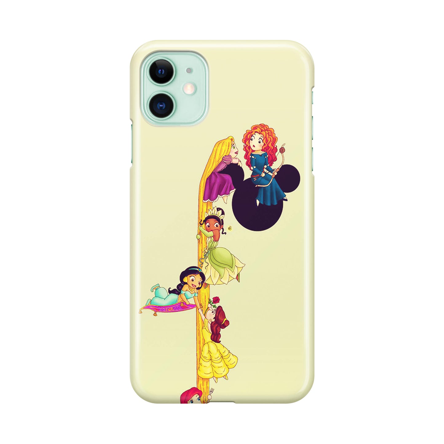 Princesses Climbing Rapunzel's Hair iPhone 11 Case