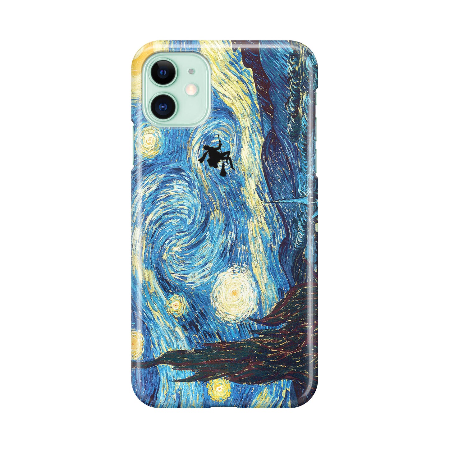 Witch Flying In Van Gogh Starry Night iPhone 11 Case