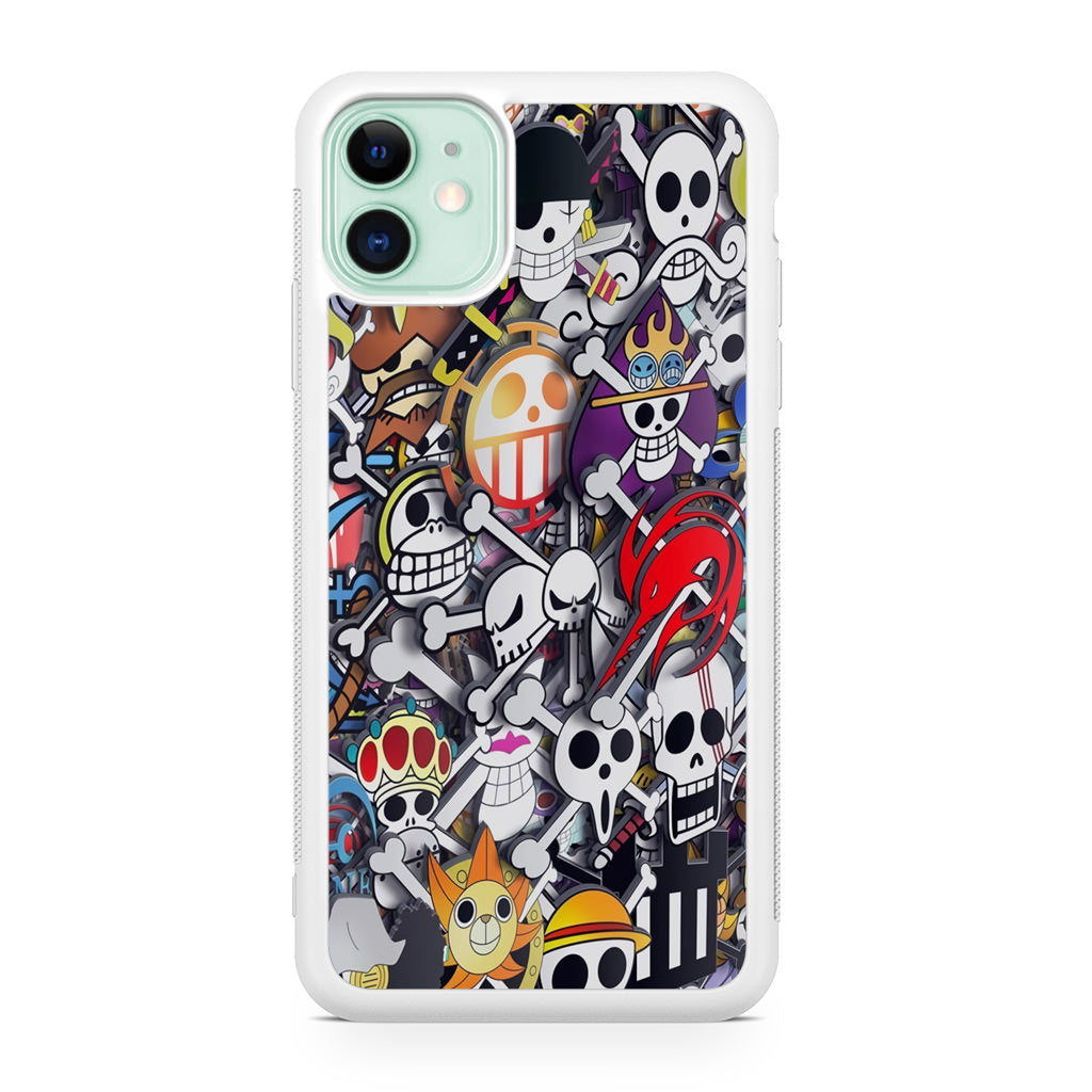 All Pirate Symbols One Piece iPhone 11 Case