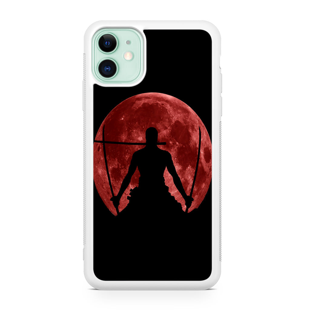 Silhouette Of Zoro In Santoryu Mode iPhone 11 Case