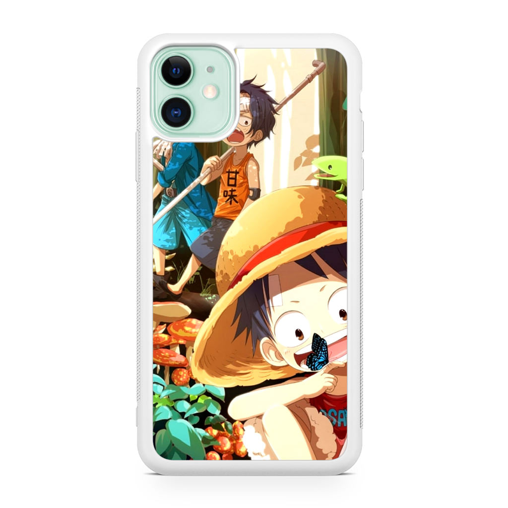 One Piece Little Sabo Ace Luffy Cute iPhone 12 Case