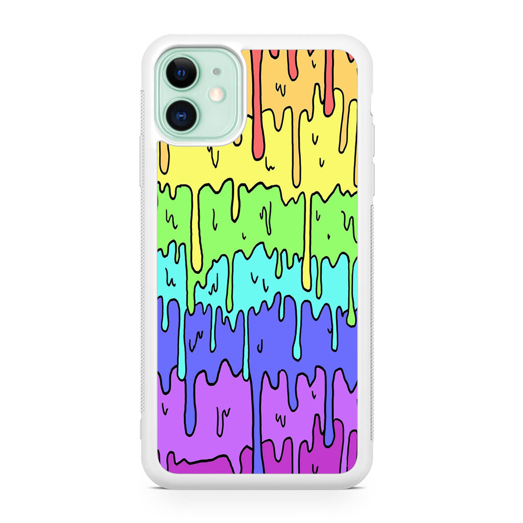 Pastel Kawaii Melting Rainbow iPhone 11 Case