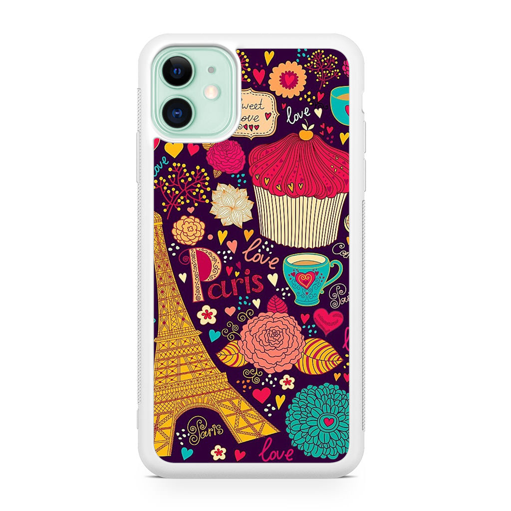 Vintage Love In Paris iPhone 11 Case