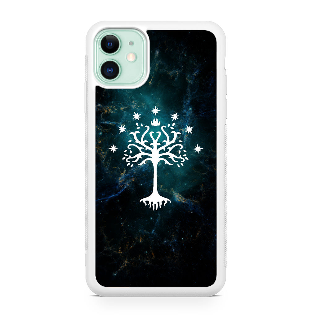 White Tree Of Gondor In Space Nebula iPhone 11 Case