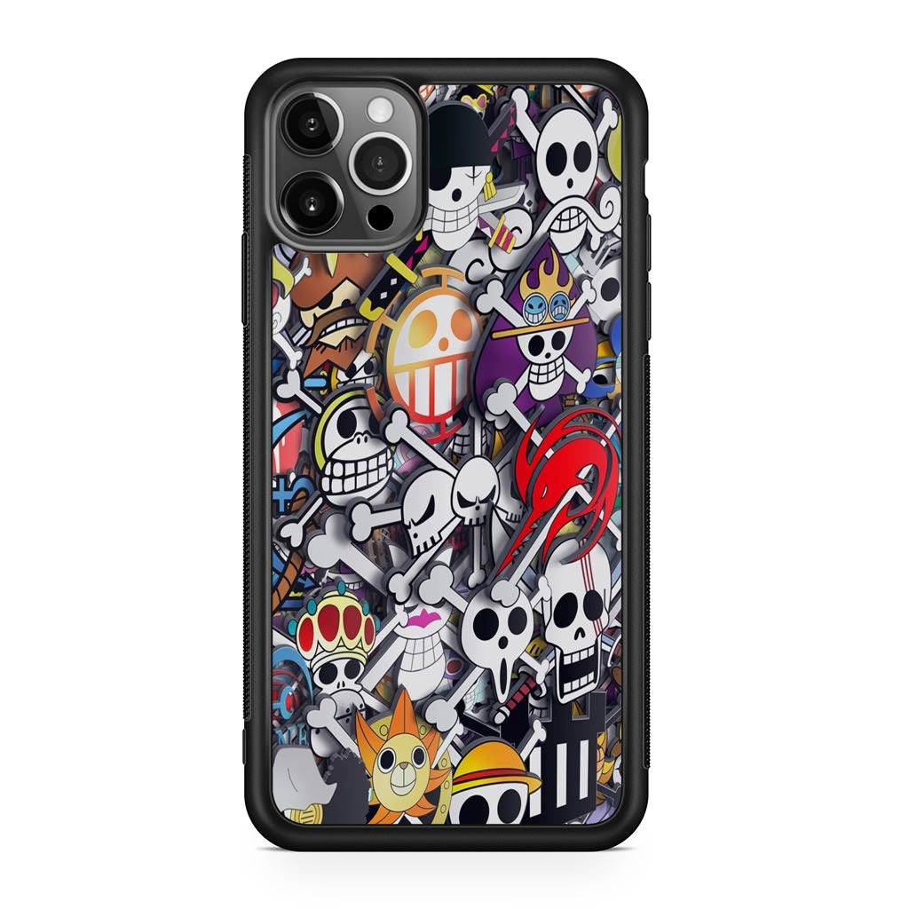 All Pirate Symbols One Piece iPhone 12 Pro Max Case