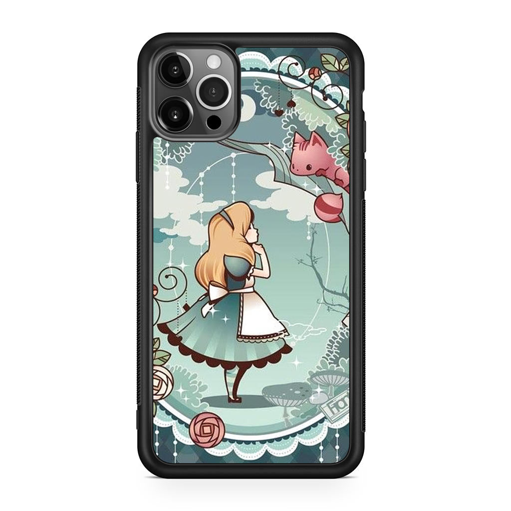 Alice And Cheshire Cat Poster iPhone 12 Pro Case