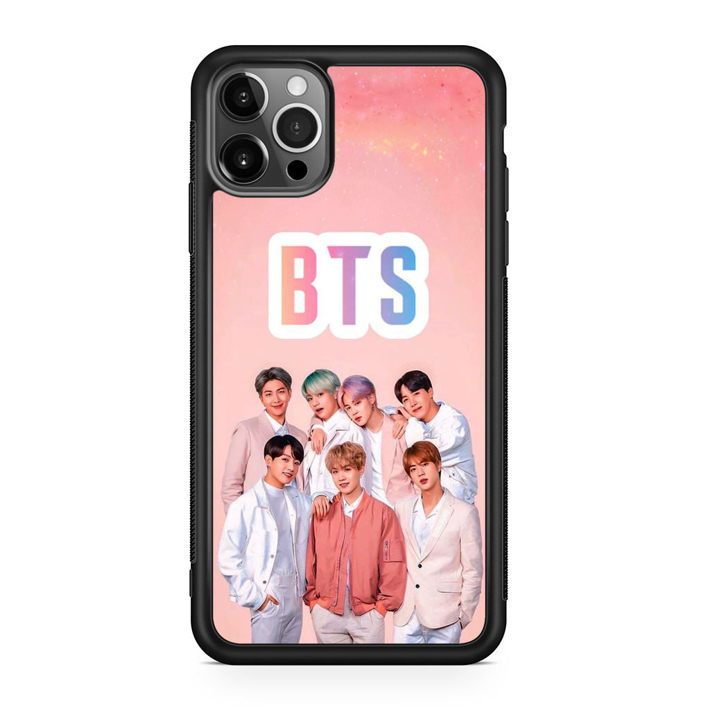 BTS Member in Pink iPhone 12 Pro Case