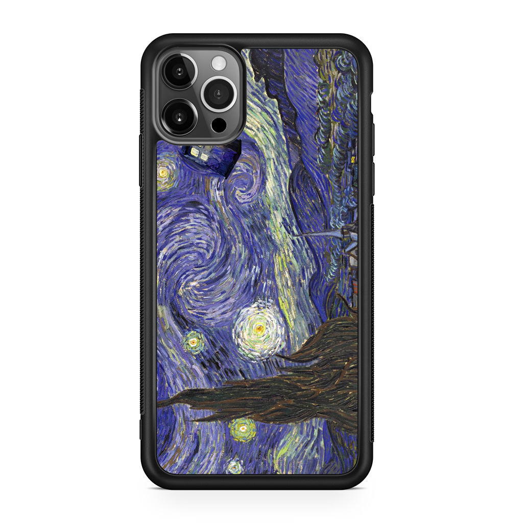 Dr Who Tardis In Van Gogh Starry Night iPhone 12 Pro Max Case