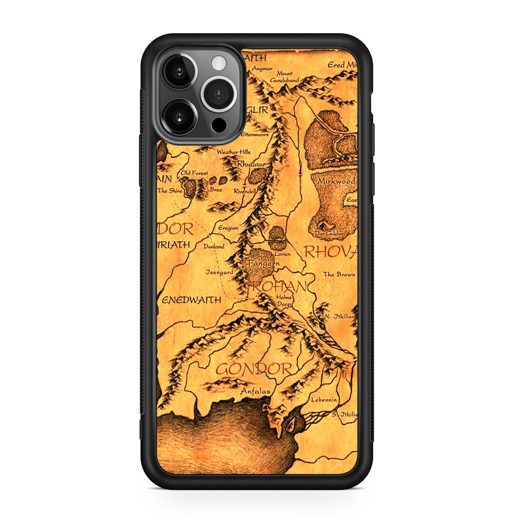 Middle Earth Map Hobbit iPhone 12 Pro Max Case