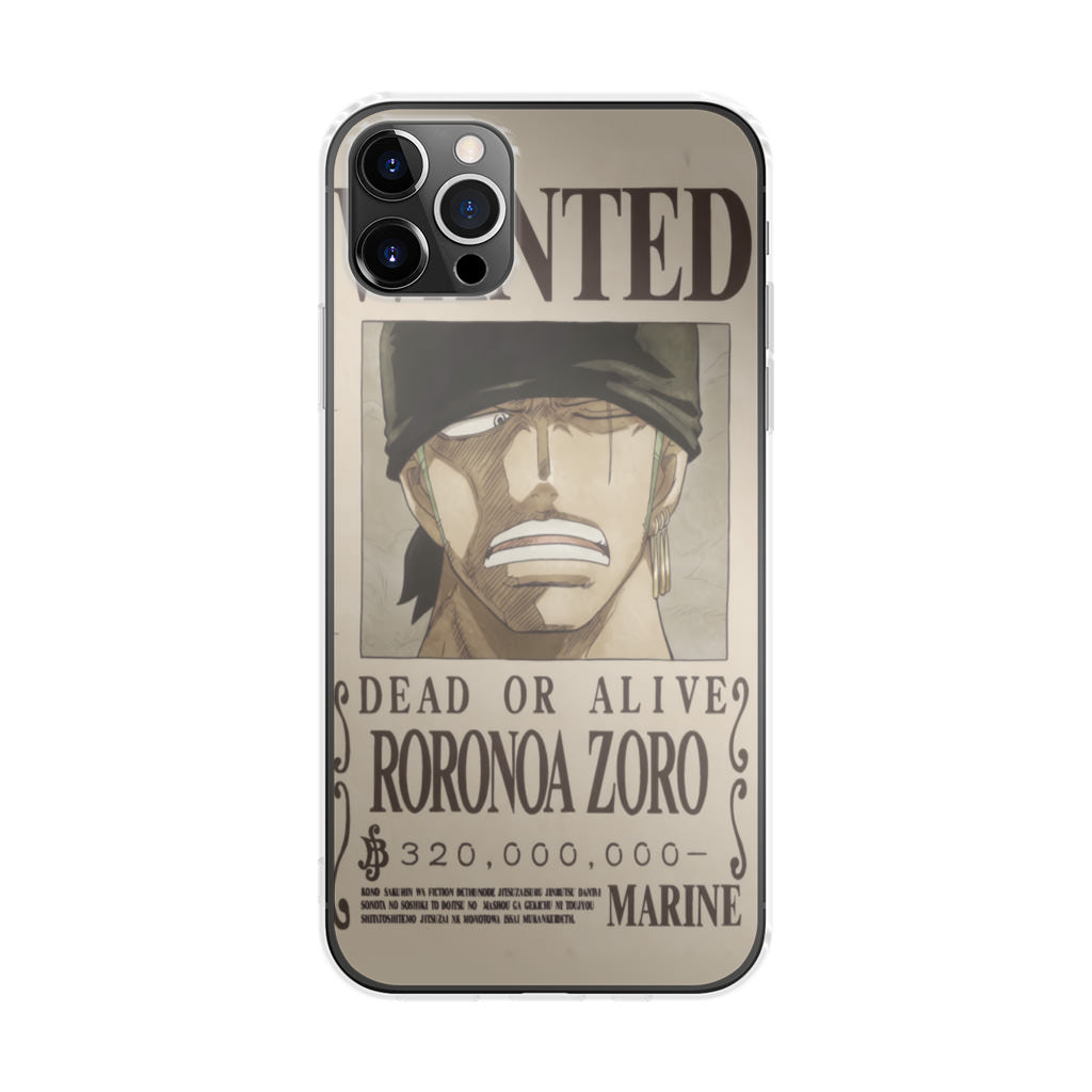 Roronoa Zoro Bounty iPhone 12 Pro Max Case