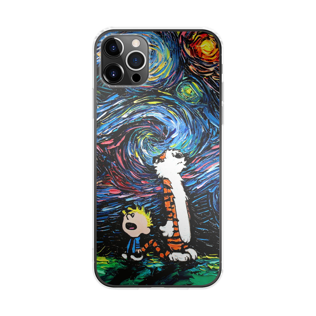 Calvin Art At Starry Night iPhone 12 Pro Case