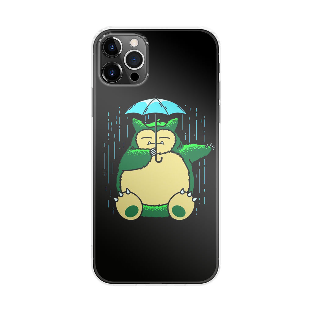 Cute Snorlax Umbrella iPhone 12 Pro Max Case